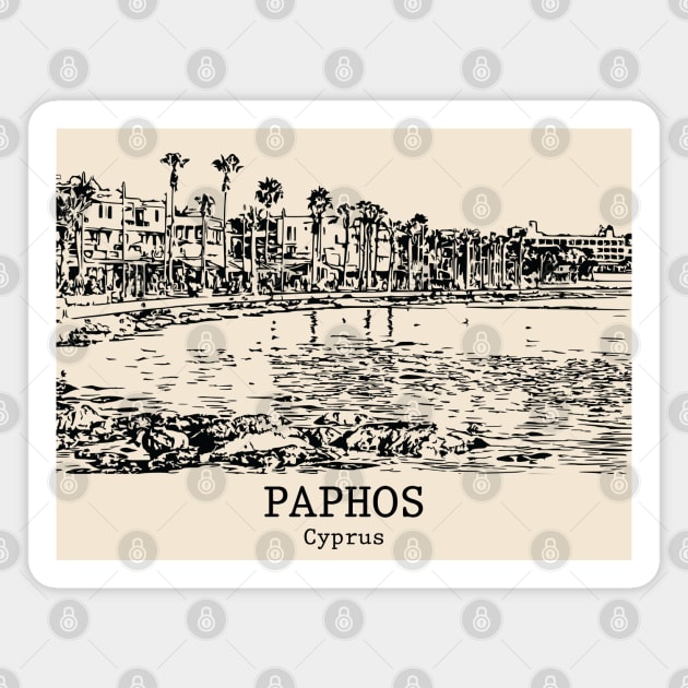 Paphos - Cyprus Magnet by Lakeric